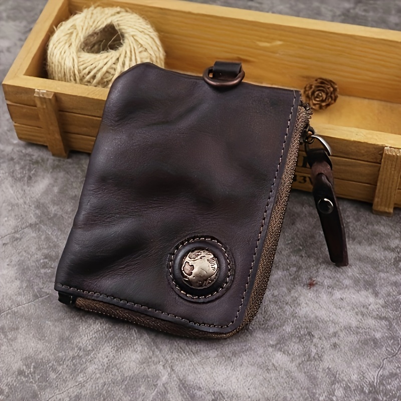 Men's Vintage Leather Key Wallet