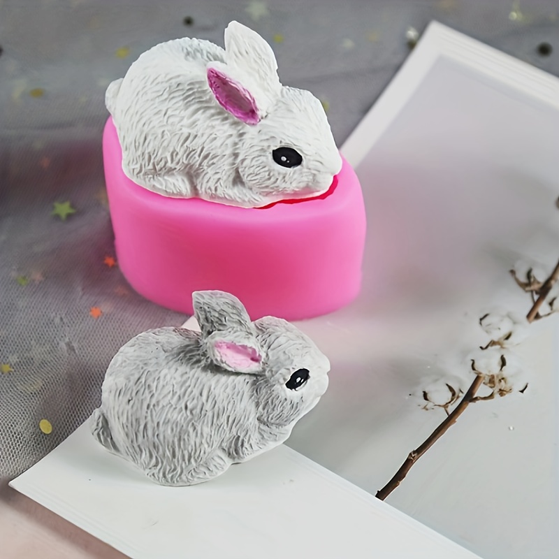 3d Cute Easter Rabbit Soap Mold Animal Silicone Mold Can Be - Temu