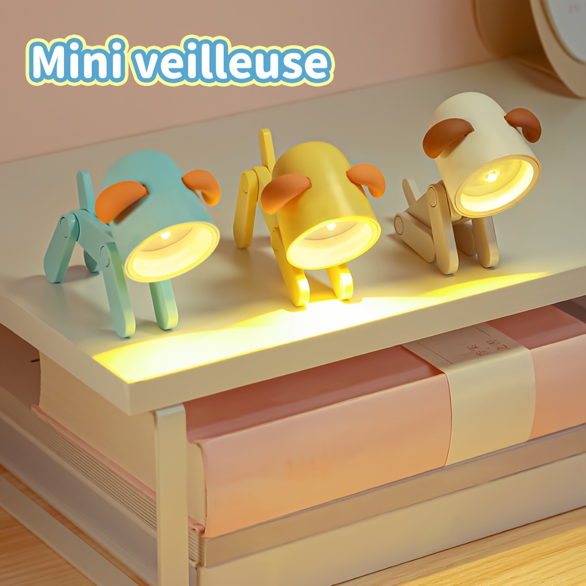 Veilleuse LED - Petit chien - Sur pile, 100% sécurité