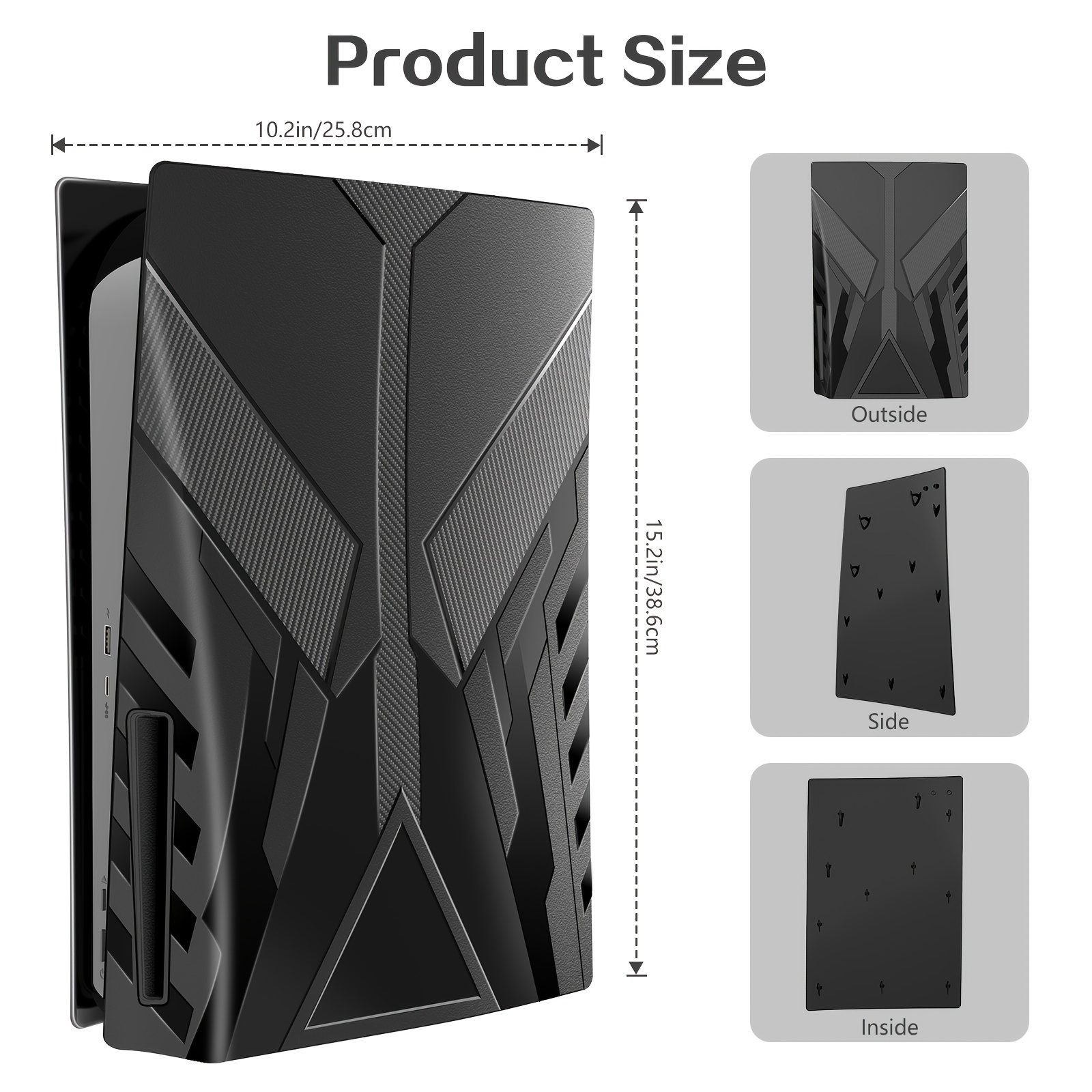 PS5 Plates for PS5 Accessories, Hard Shockproof Cover PS5 Skins Shell  Panels for PS5 Console, Anti-Scratch Dustproof Face Plates Replacement