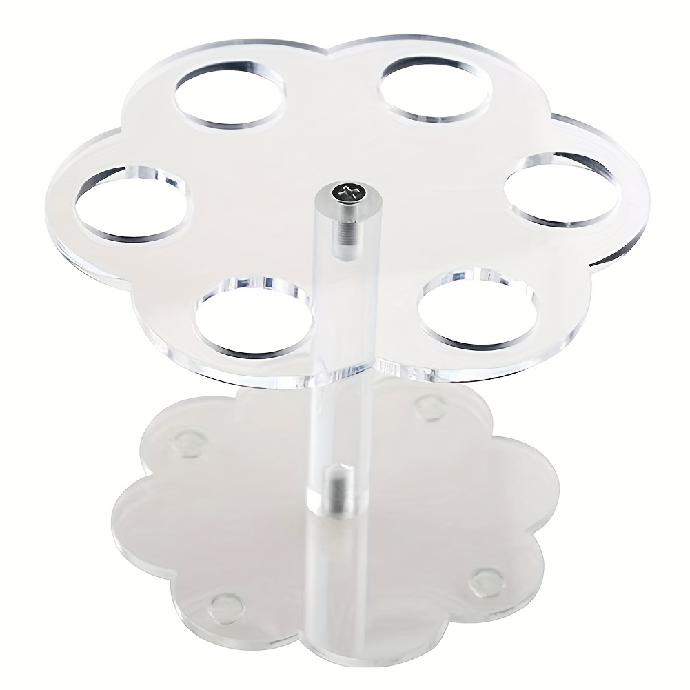 Acrylic Ice Cream Egg Cylinder Stand Holder with 16 Holes
