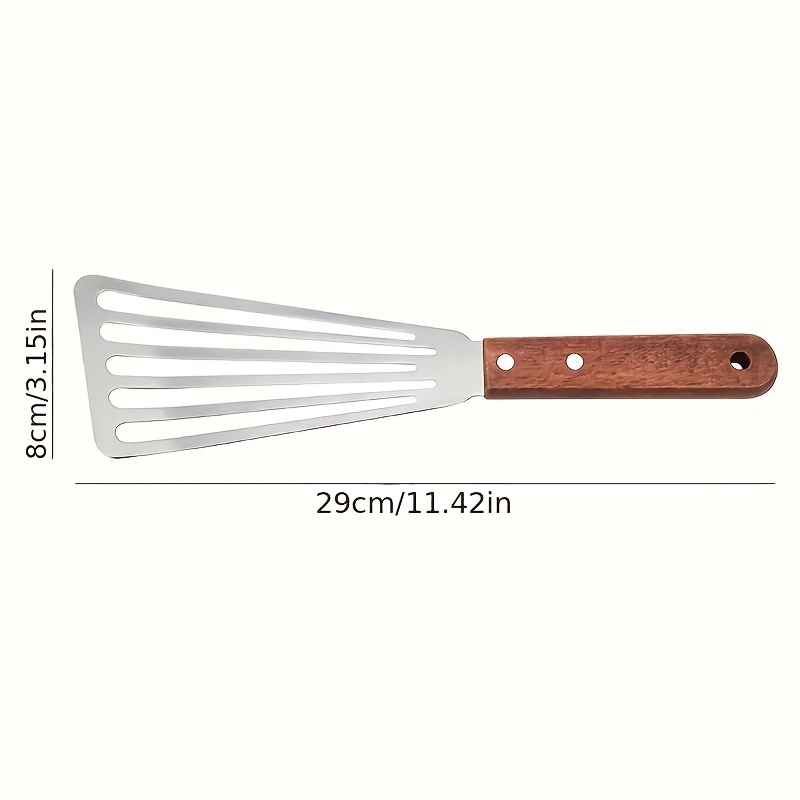 1pc Stainless Steel Frying Spatula Shovel Fish Cookware Perfect For Eggs  Steak And Fish Kitchen Non Slip Frying Shovel Suitable For Rv Outdoor  Camping Picnic Garden Courtyard Cookware Barbecue Tool Accessories Grill