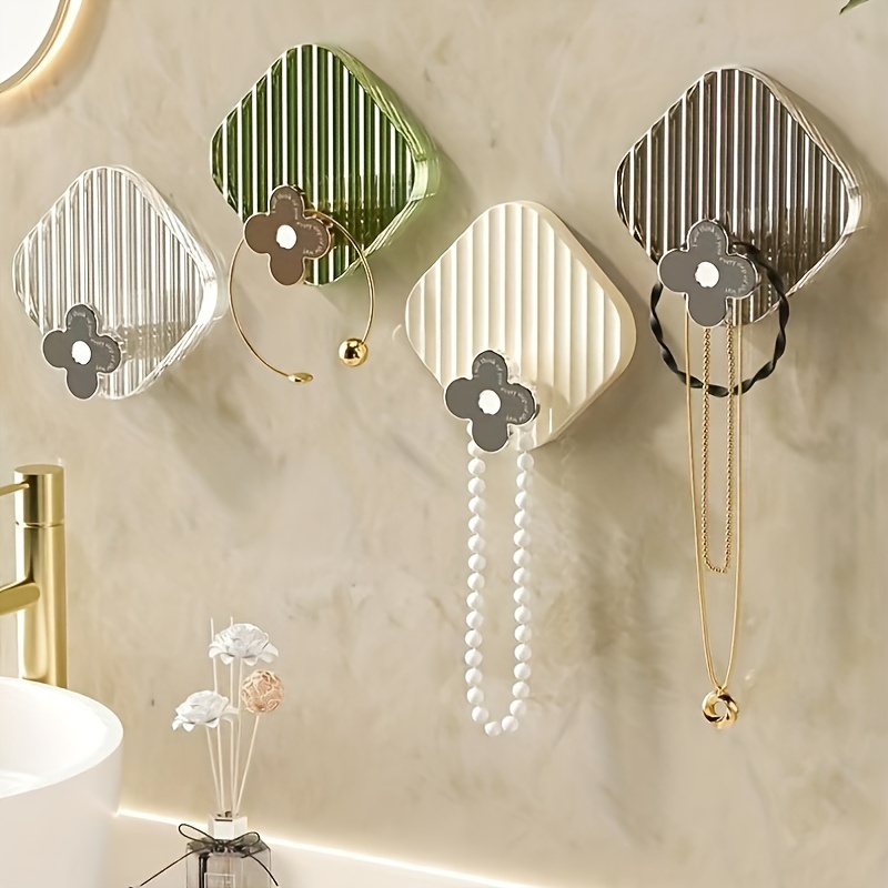 Light Luxury Acrylic Wall Hook Transparent Base With Golden - Temu