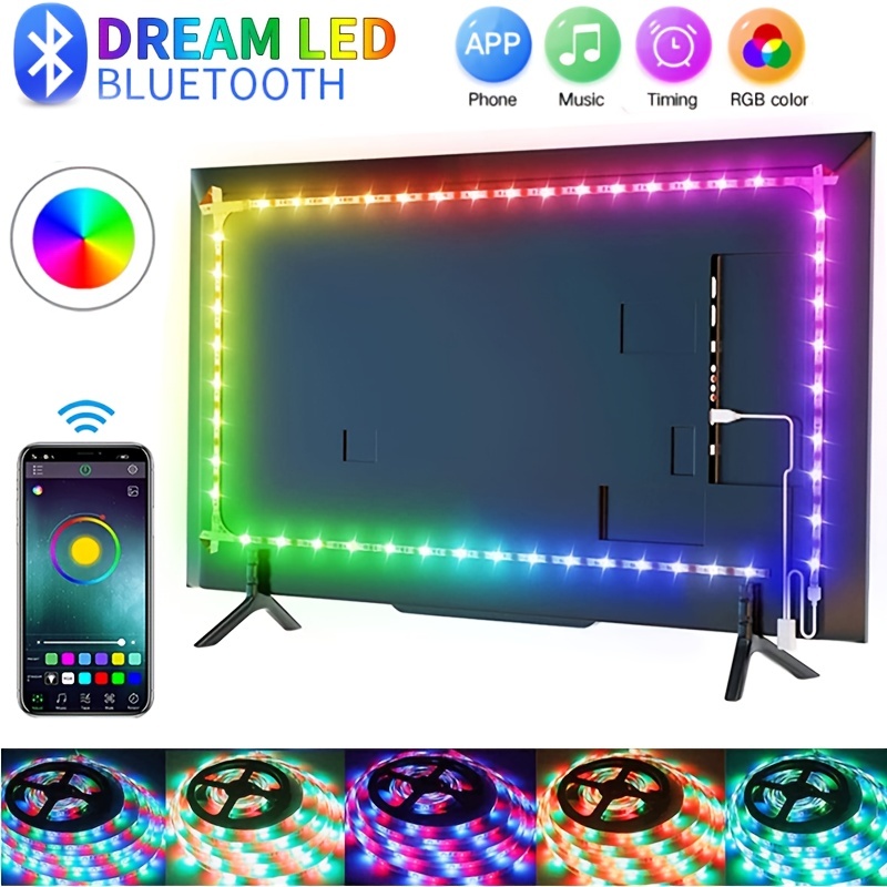 Juego Tiras Luces Led Usb 5 V Rgb 5050 Luz Cambia Color - Temu