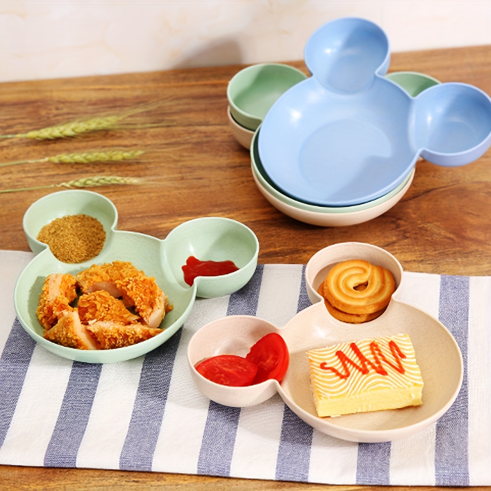 Cute Cartoon Compartmented Small Plates, Children's Eating Bowls, Household  Tableware, Vinegar Dishes, Seasoning Dishes, Plates - Temu