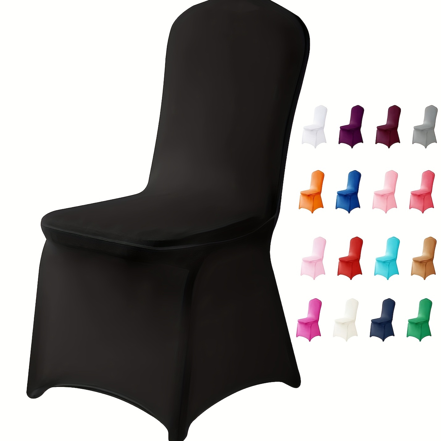  AZON Black 20 Pieces Stretch Folding Spandex Chair Covers for  Banquets, Weddings, Party and Celebration : Home & Kitchen