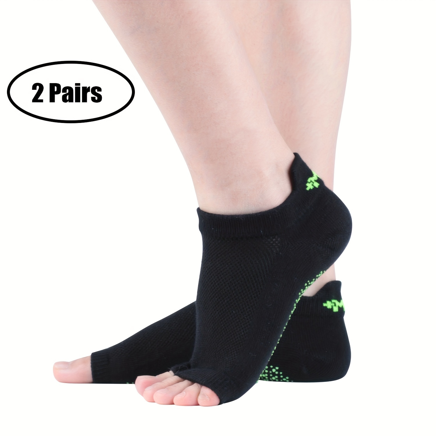 Grip enhancing Toeless Yoga Socks Pilates Barre Ballet - Temu