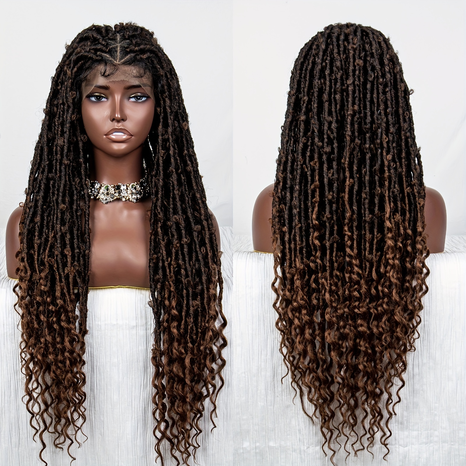 Braided Wig, Micro Box Braids Wig, Knotless Braided Wig, Full Lace