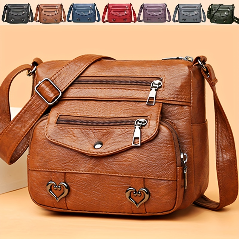 

Vintage Multi Pocket Crossbody Bag, Retro Shoulder Bag, Women's Casual Handbag & Purse
