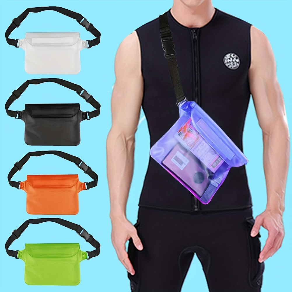 

1pc Waterproof Swimming Diving Bag, Pvc Waist Pack Shoulder Bag, Underwater Mobile Phone Case, Waterproof Waist Bag Pvc Pouch Belt Bag For Men Women