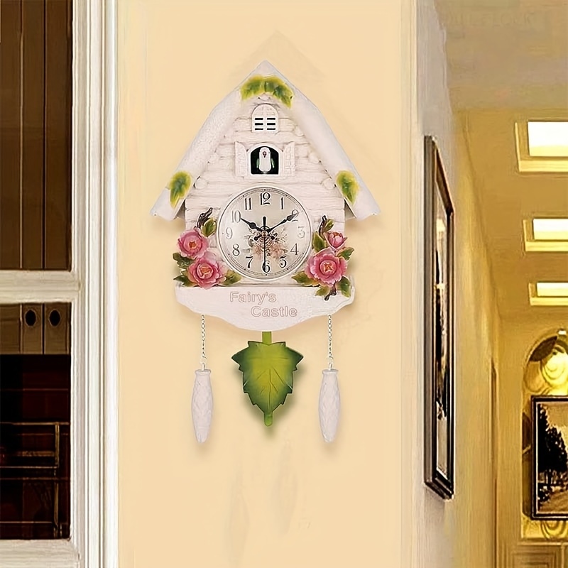 Reloj de pared de cuco, sonido natural de pájaro o llamado de cuco, reloj  de péndulo de casa de pájaros, arte de pared para el hogar, sala de estar
