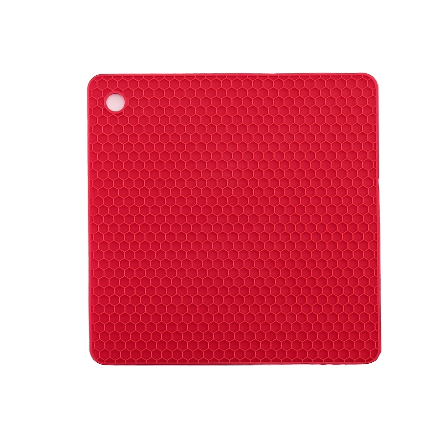 Silicone Pot Pad, Trivet Mat for Countertop, Heat Resistant, Square Table  Placement - Red, 1pc - Smith's Food and Drug