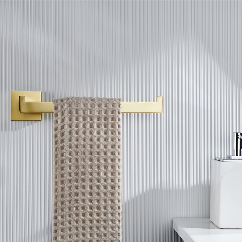 Toallero negro mate para baño, soporte para toallas de baño, soporte de  pared de acero inoxidable resistente