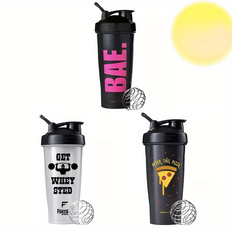 3 Layers Shaker Protein Bottle 550ml Whey Powder Shaker Cup Cute