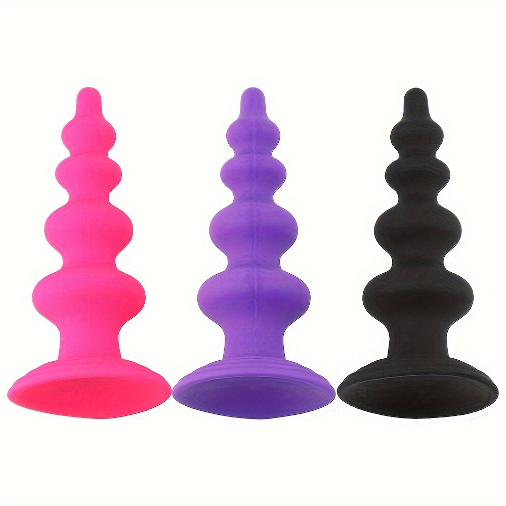  Entrenador sexual anal, 3 tapones de silicona con joyas para  los glúteos, kit de juguetes sexuales anales para principiantes, hombres,  mujeres, parejas, color negro : Salud y Hogar