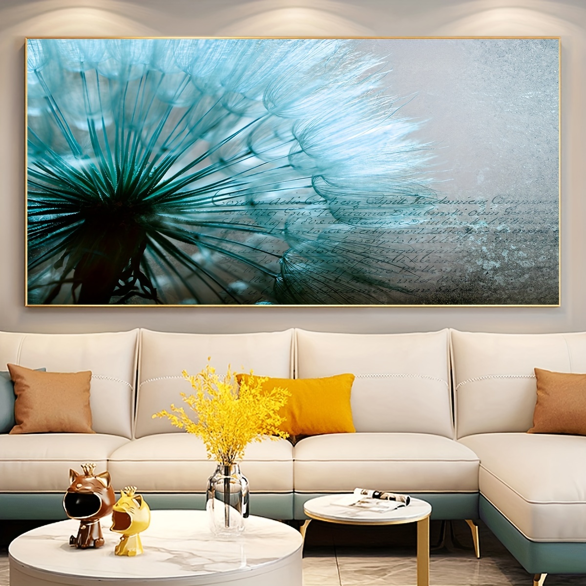 1pc Canvas Poster Dandelion Pattern Illustration On Canvas Print