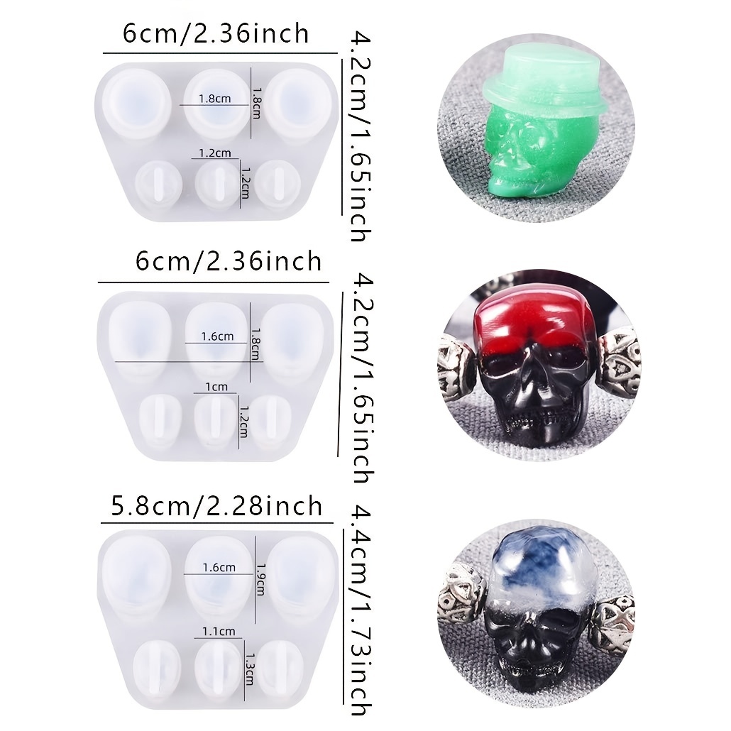 Skull Resin Bead Mold Resin Mold Ghost Head Epoxy Silicone - Temu