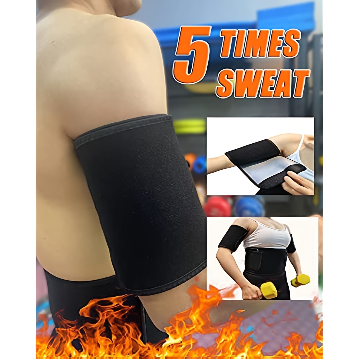 XINSHUN Sauna Arm Trimmer Bands Arm Sweat Bands for Women Weight Loss Arm Shaper Wraps for Workout Arm Bands for Flabby Arm