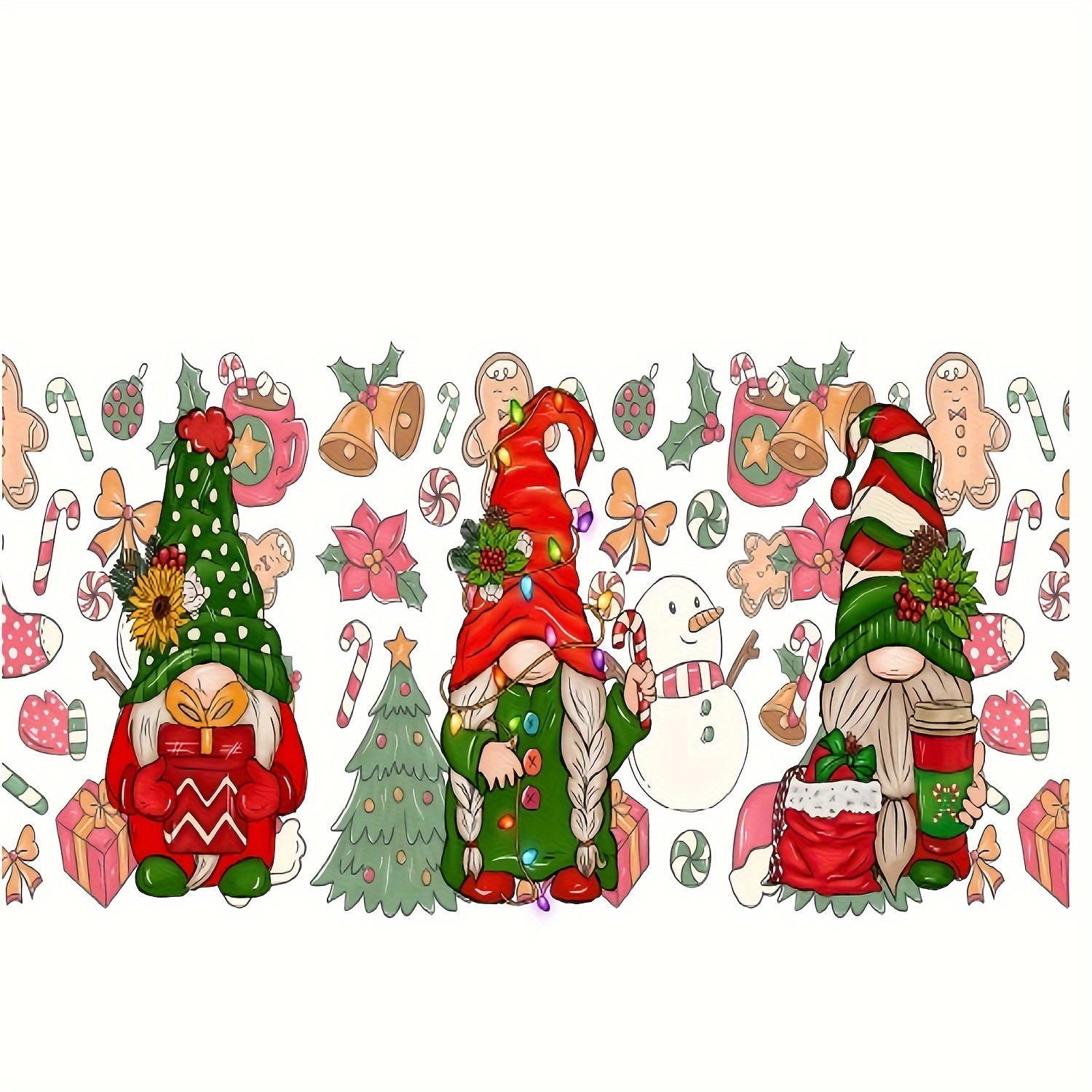 Uv Dtf Cup Wrap Decals Christmas Design Uv Dtf Transfer - Temu