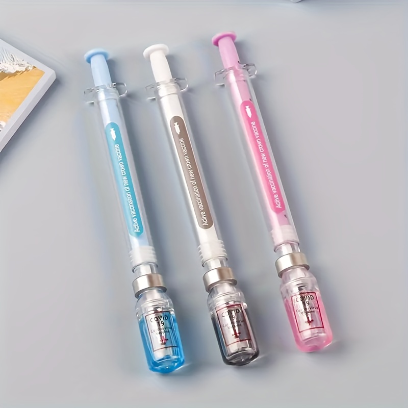 7PCS 0.5mm Syringe-Shaped Gel Pen - A Fun And Practical Gift For Students!