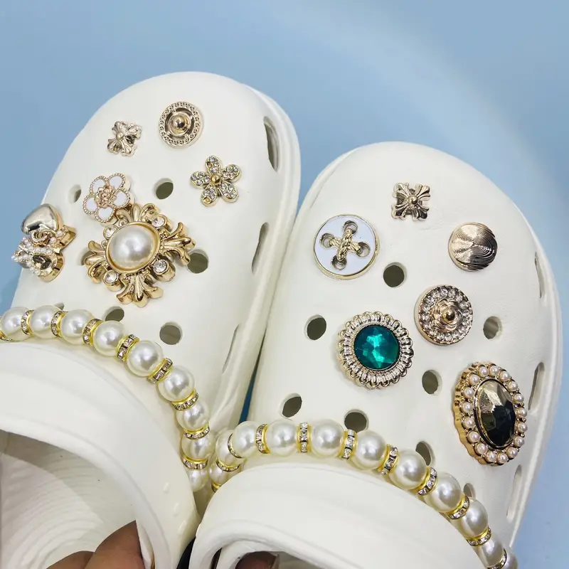 Bling Shoe Charms For Women Gift, Elegant Faux Pearl Gemstone Shoe  Decoration Charms - Temu United Arab Emirates
