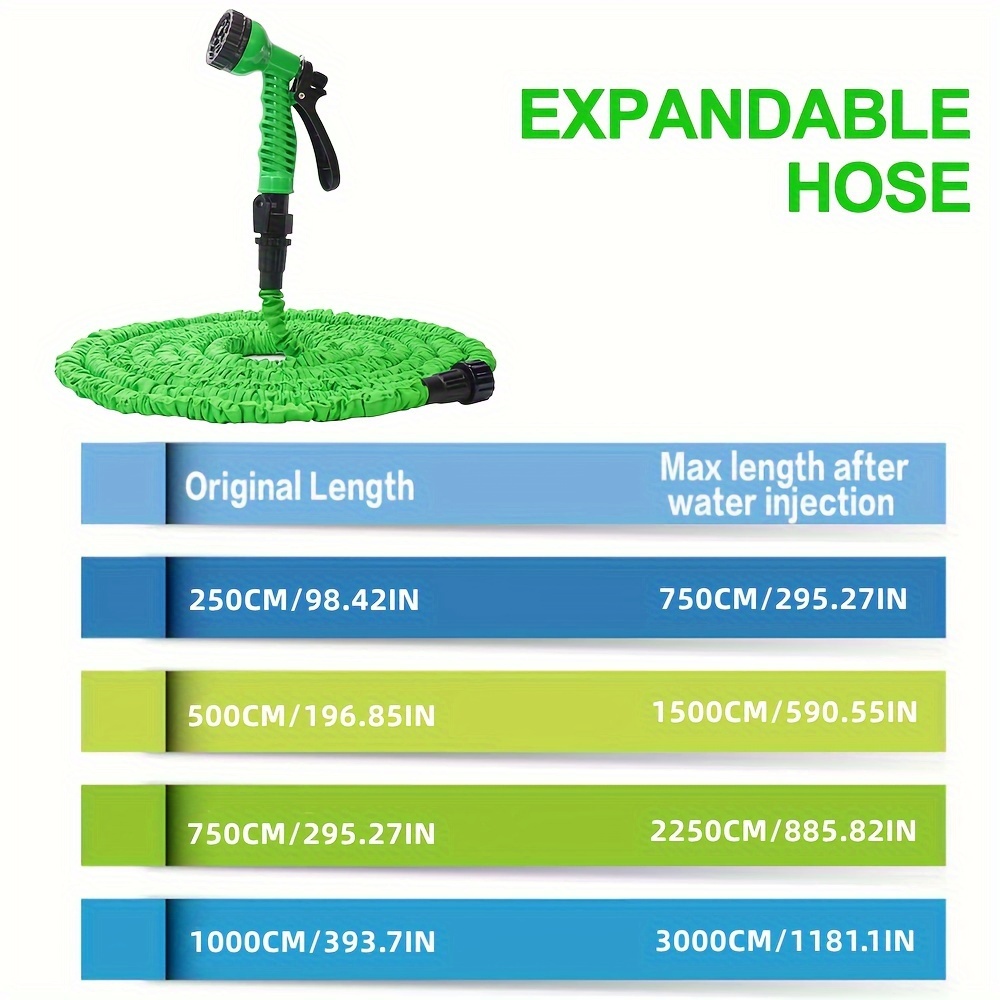 Fiunkes Garden Hose Expandable Hose, Multifunction Car Wash Hose, Nature  Latex Hose Expandable Lightweight Garden Water Hose Leak Proof for Car  Wash, Watering Garden Plants Pipe,B,45m/150