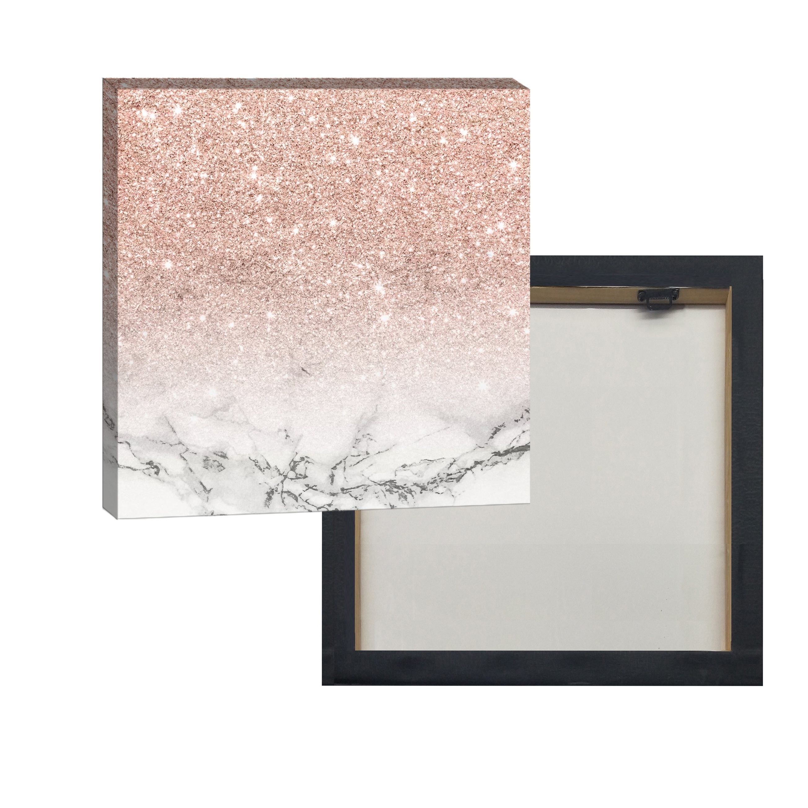 1pc Dipinto Astratto Su Tela, Personalizzato Finto Rosa Rosa Glitter Ombre  Bianco Marmo Dipinto Su Tela Wall Art, Opera D'arte Pittura Murale Per