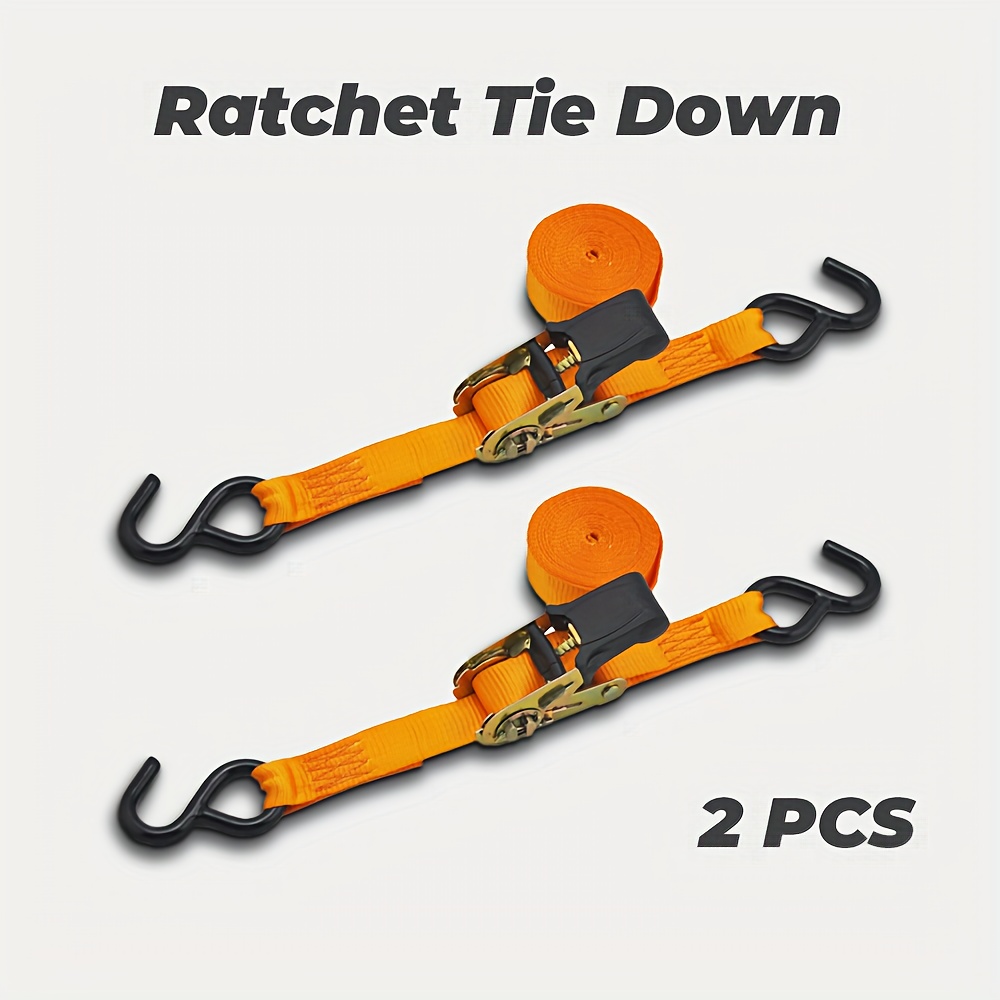 1  180in ratchet tie down straps with tpr grip and s hooks high tensile polyester webbing suitable for luggage kayak and more