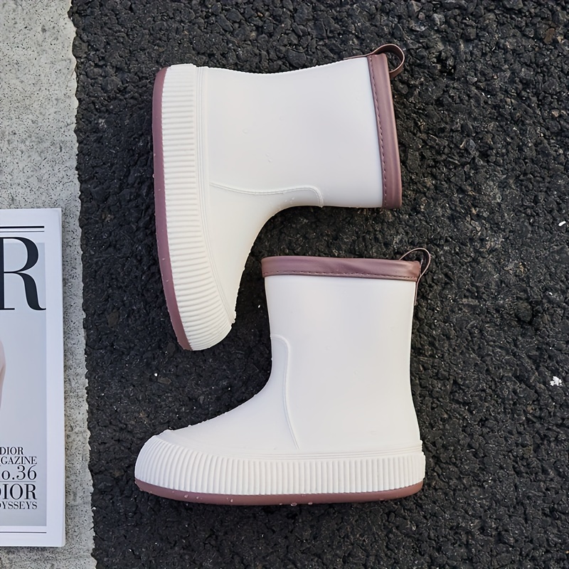 Solid Rain Boots Casual Short Boots Women's Waterproof Rain Boots