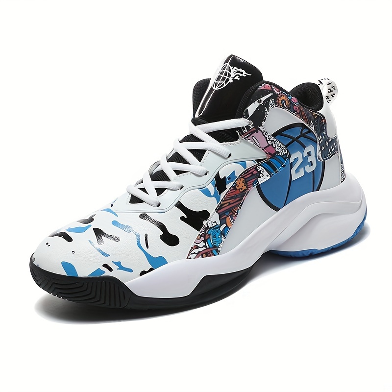 Men's Colorful Basketball Sneakers - Comfort, Shock Absorption & Non-slip  For Training & Competition - Temu