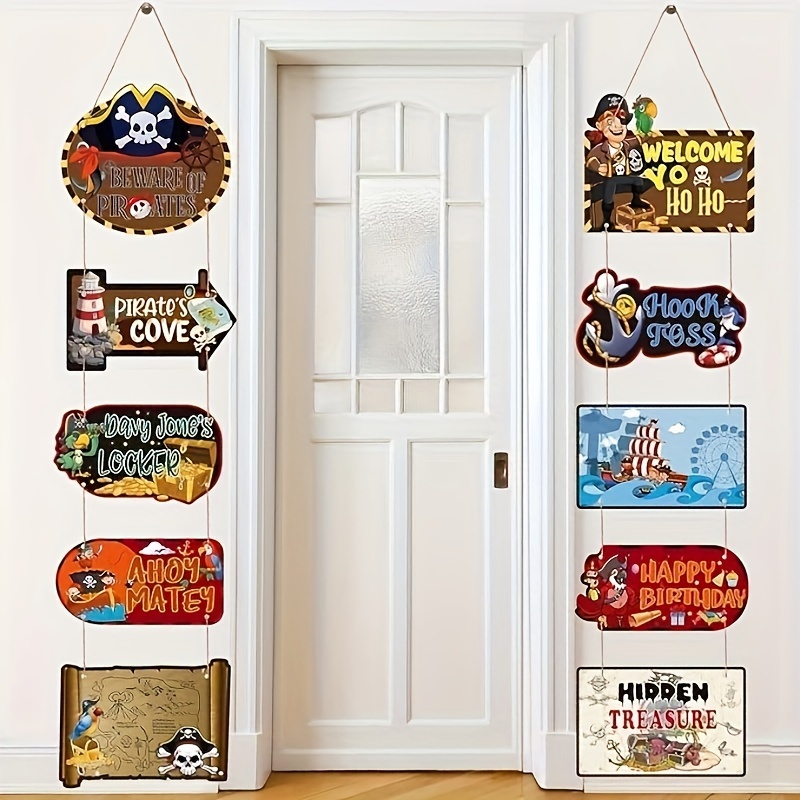 Pirate Party Door Banner Sign Pirate Party Decorations - Temu
