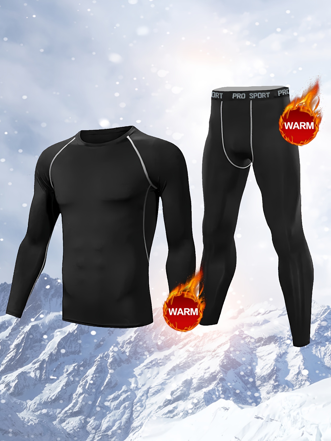 Men's Warm Compression Pants Sports Tights Winter Thermal - Temu Canada