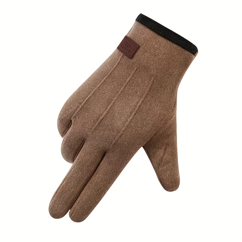1pair Warm Gloves With Rabbit Fur For Men And Women In Winter