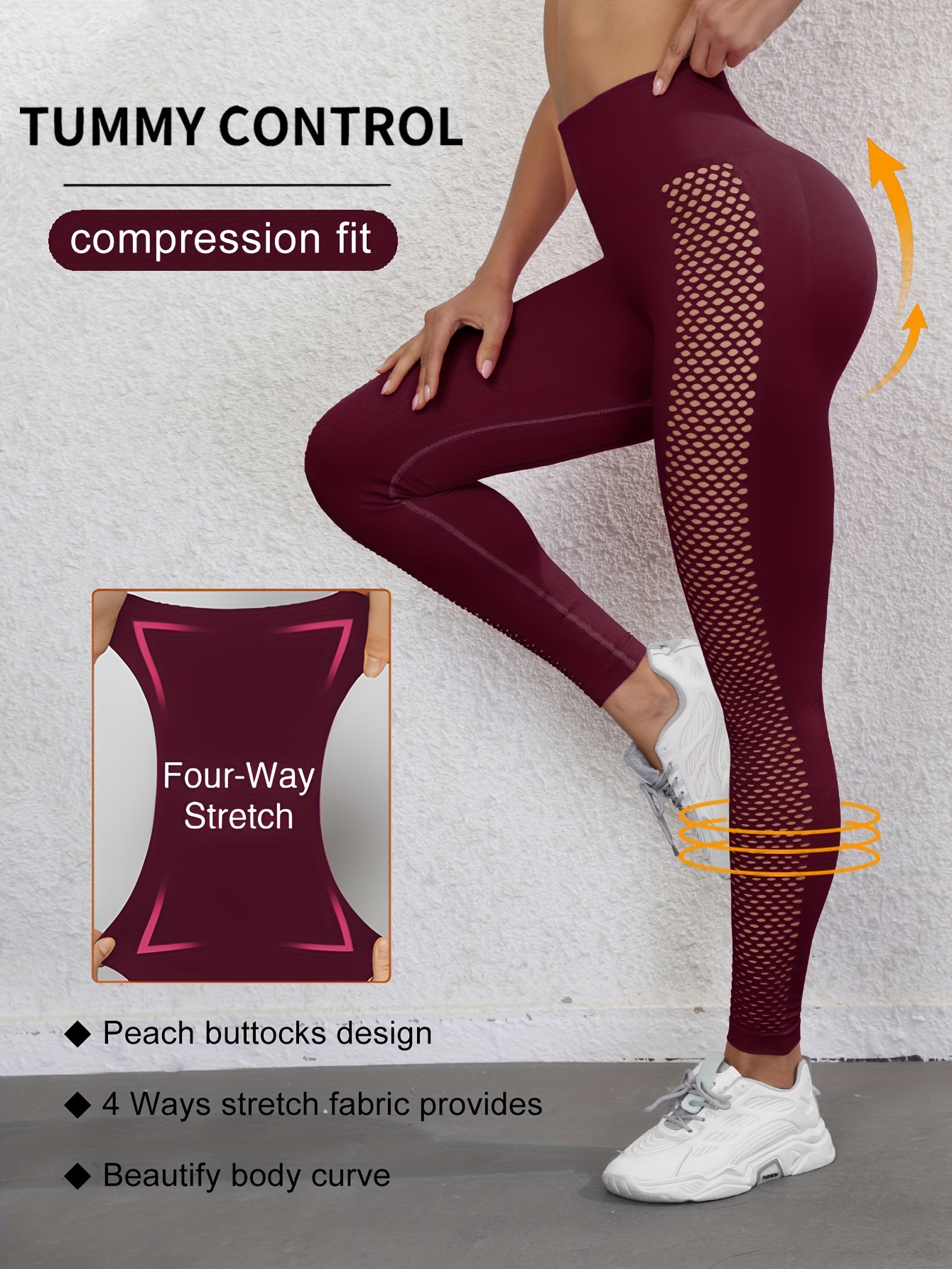 Yoga Pants Leggings For Women High Waist Tummy Control Compression For  Workout Jogging Cycling Table Tennis Volleyball Tennis 