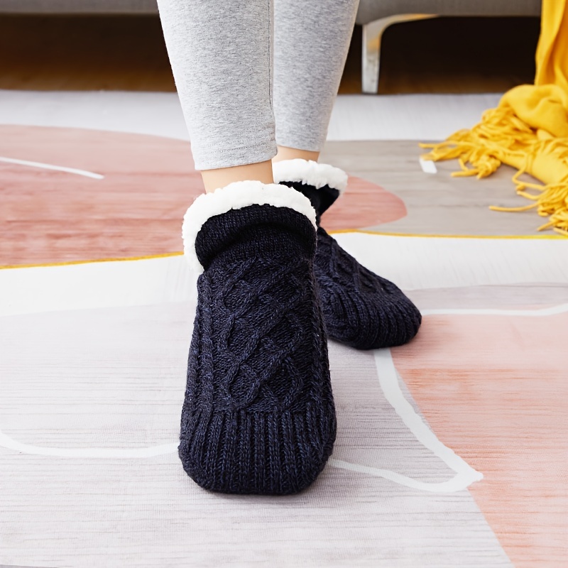 Men's Slipper Socks Grippers Thermal Socks Men Winter Warm - Temu