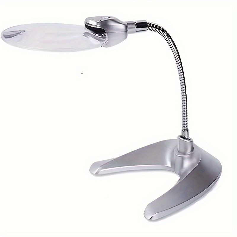LED Magnifying Lamp Metal Swing Arm Magnifier Lamp 3 Color Modes, 8X  Magnification, 120LED Illuminated Magnifier