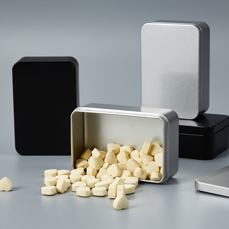 

1pc Small Metal Tin Box, Contemporary Style, Multipurpose Storage For Cards, Dice, Medicine