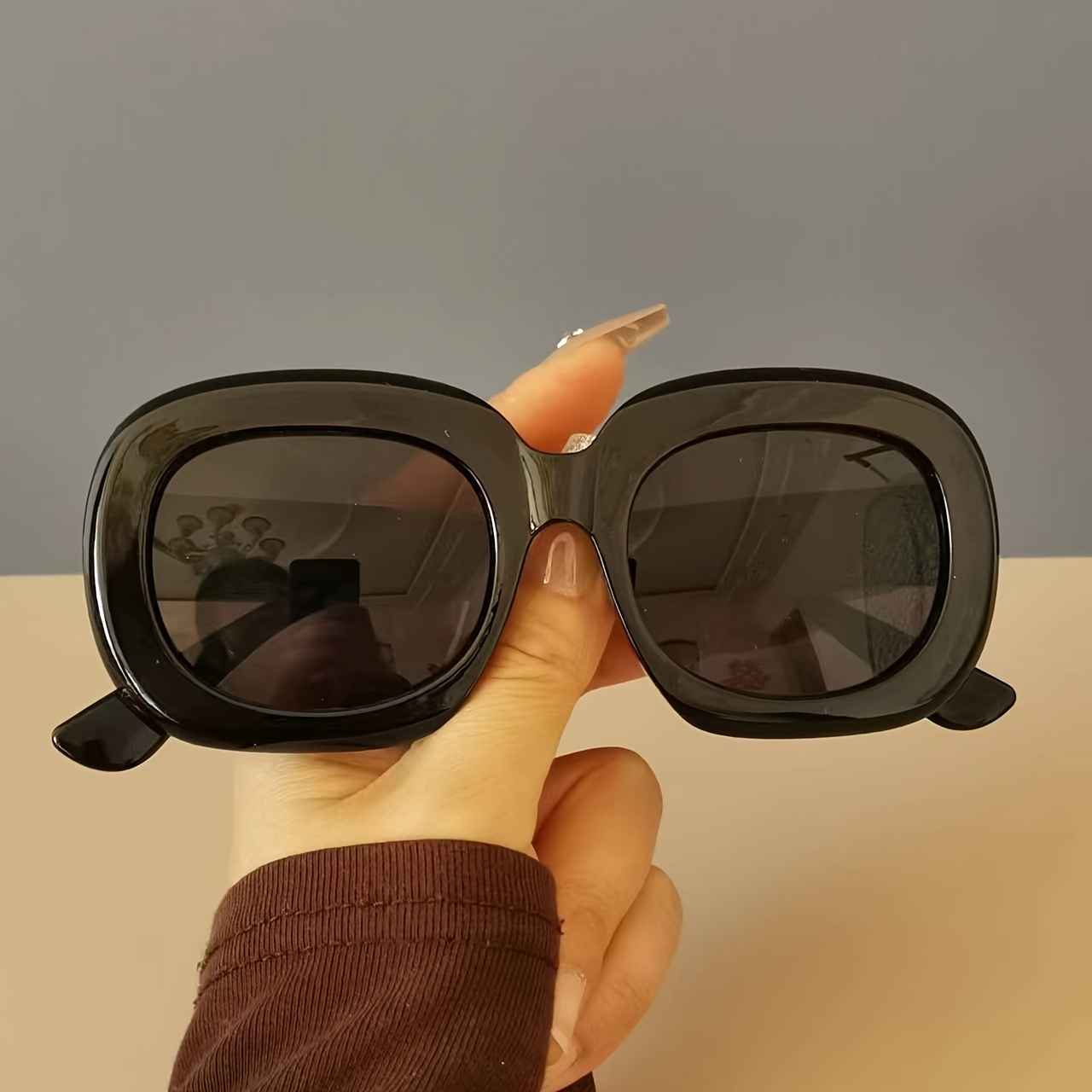 Retro Oval Sunglasses Women Casual Jelly Color Fashion Anti - Temu