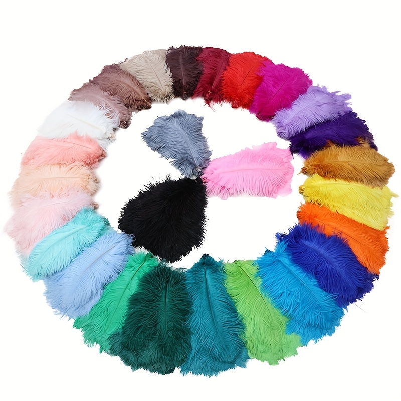10 plumas de avestruz de 6.0 in - 8.0 in - Adornos de plumas de color  pastel para centros de mesa, proyectos de manualidades