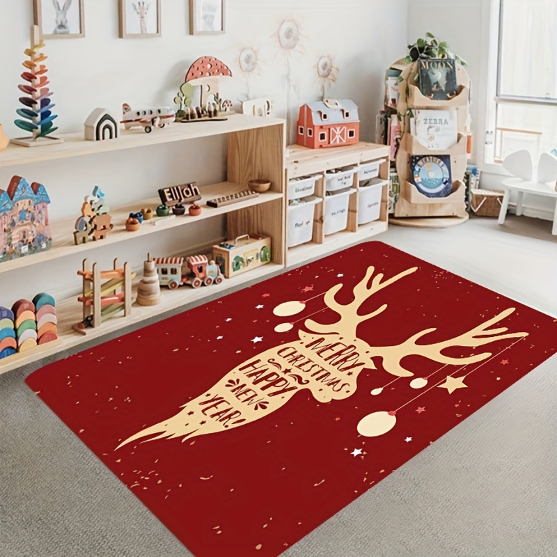 1pc Alfombra De Navidad Alfombra De Baño Suave De Navidad - Temu