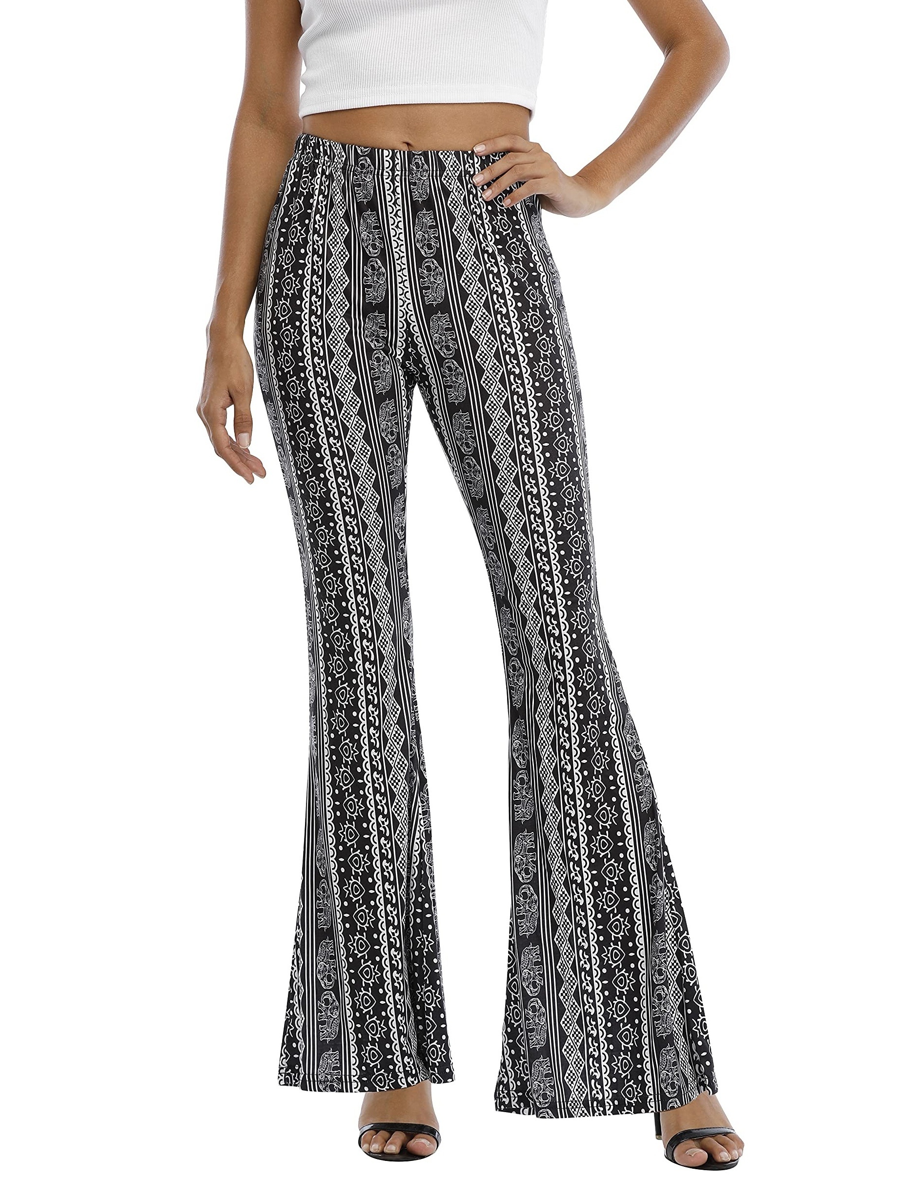 Floral Print Flare Leg Pants, Boho Forbidden Pants For Spring & Summer,  Women's Clothing - Temu