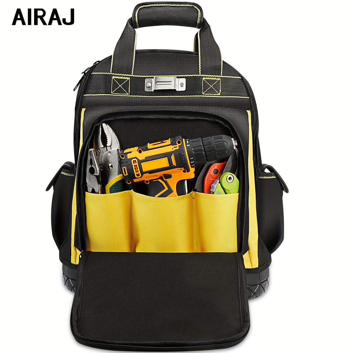 

Waterproof Tools Backpack, Tool Storage Bag, Rubber Base Heavy Duty Tool Organizer, Electrician Plumber Maintenance Worker Tool Bag Without Tools