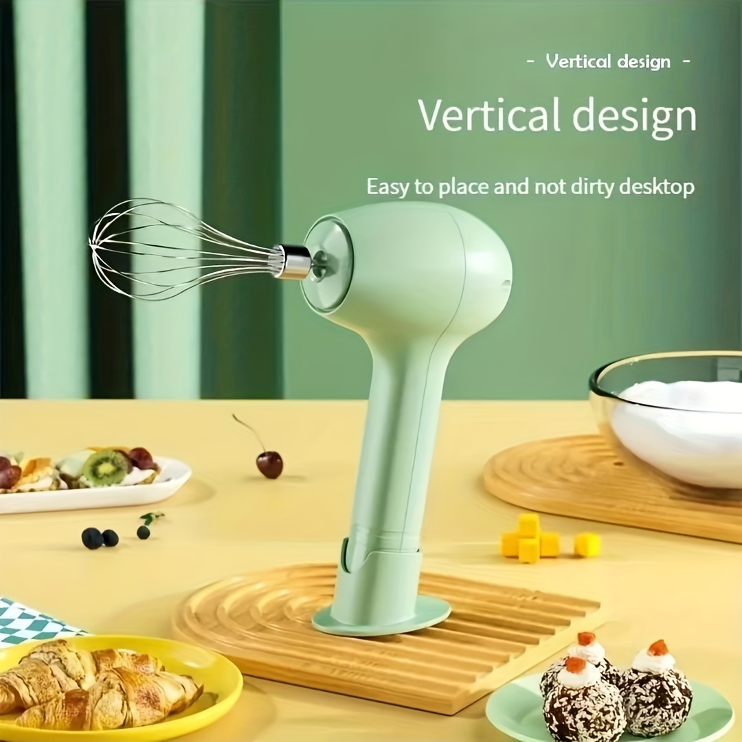 Mixer Electric Handheld, Small Hand Mixer Cordless,USB Rechargable Handheld  Egg Beater with 2 Detachable Stir Whisks,Kitchen Accessories Mini Kitchen