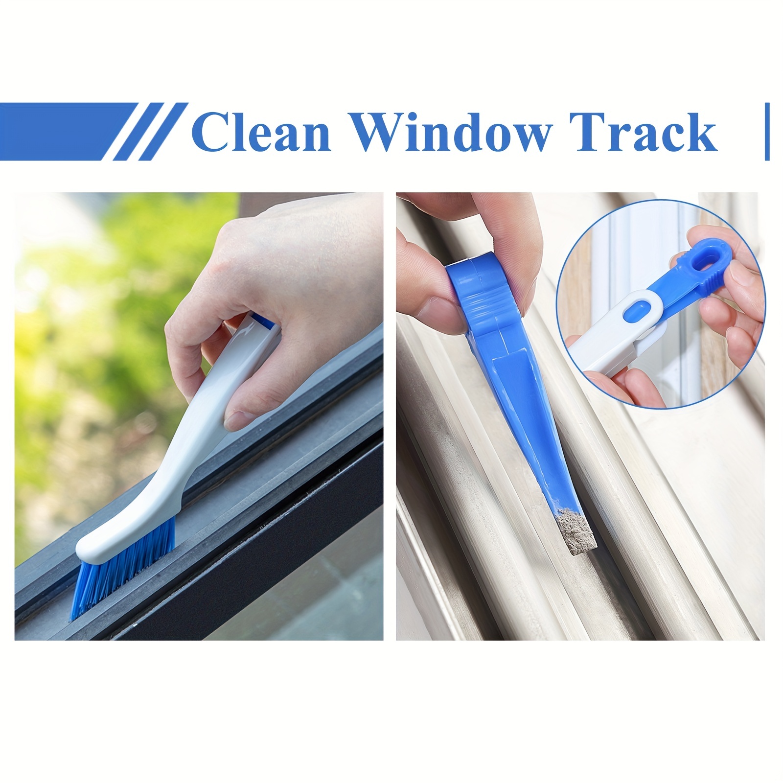 Window Cleaning Brush, Groove Cleaning Tool, Window Track Cleaner