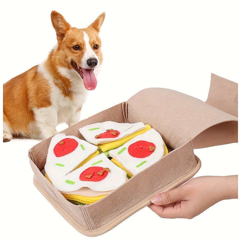 Pizza Box Shape Educational Dog Toy Slow Feeder Dog Toy For Dog  Entertainment And Sniffing Training - Temu