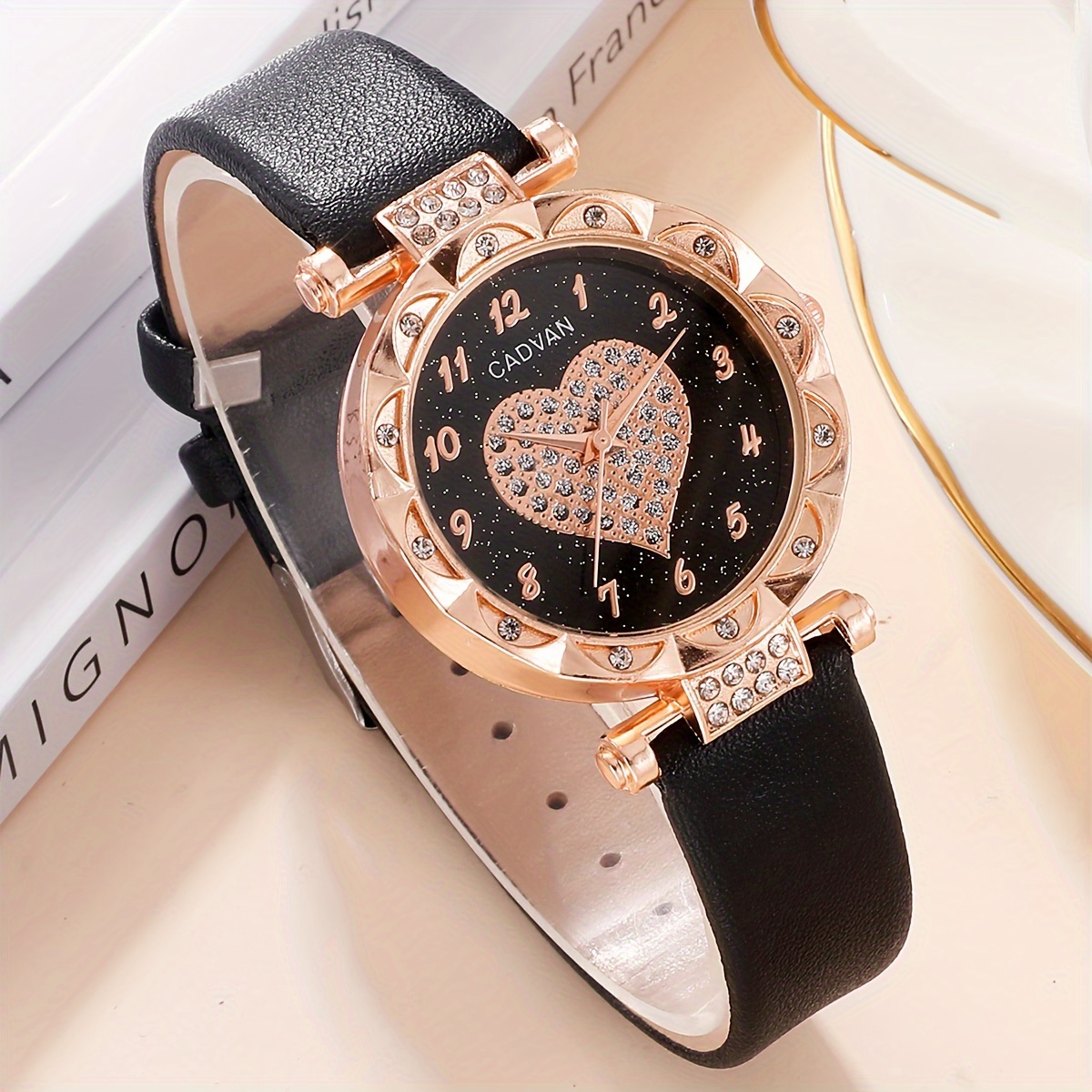 腕時計 レディース セット ハート型時計 クォーツ レディース用ジュエリーセット 5点入り 女性への最適なプレゼント - レディース腕時計