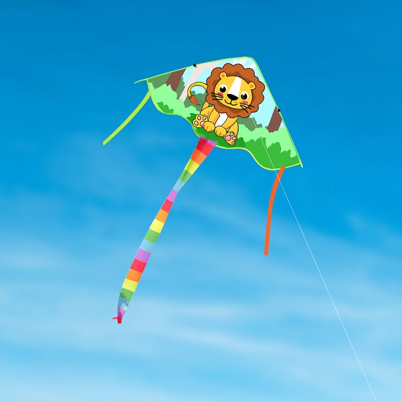 Creative Lion Flying Kite For Beginners, Portable Lightweight Cartoon Kite  With 100m Kite Line