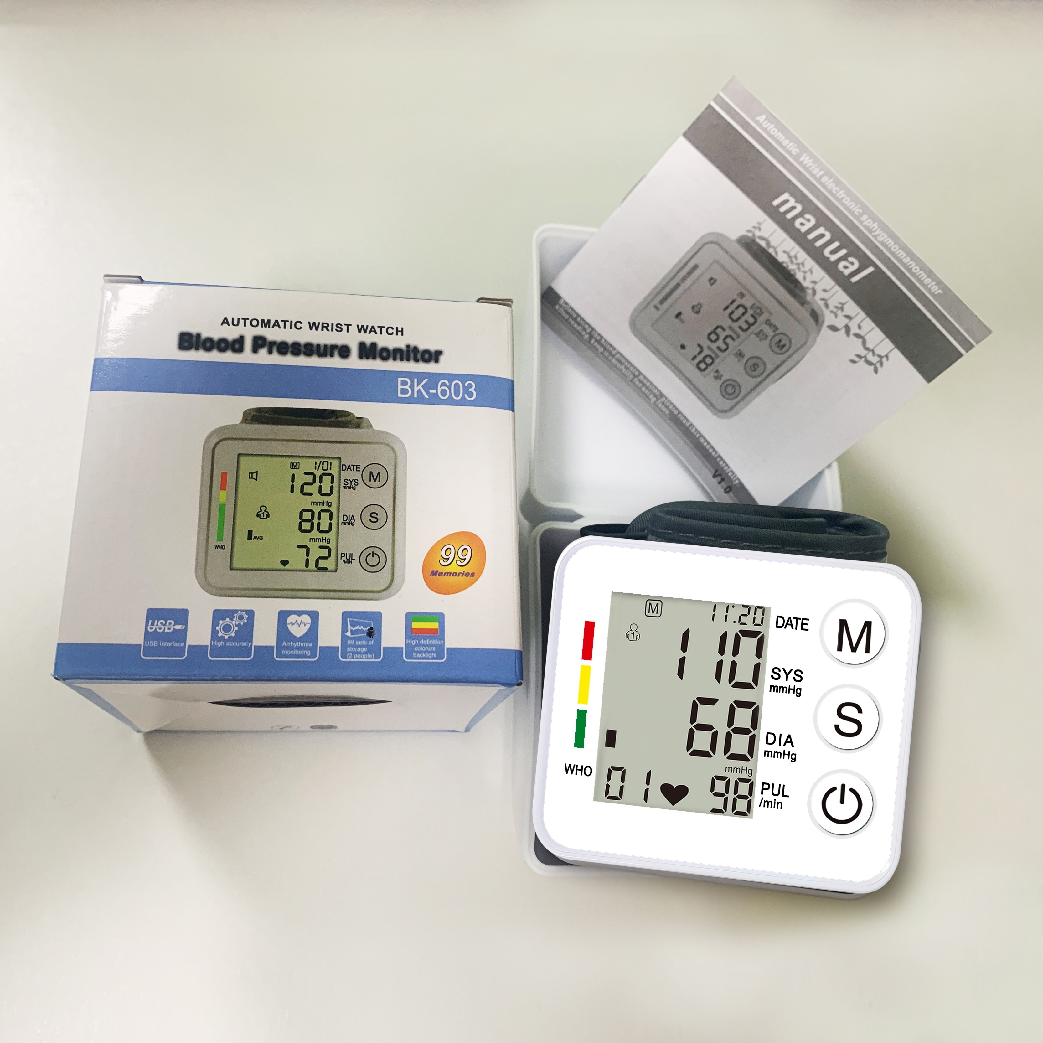 Rechargeable Wrist Blood Pressure Monitor: Accurate And Easy - Temu