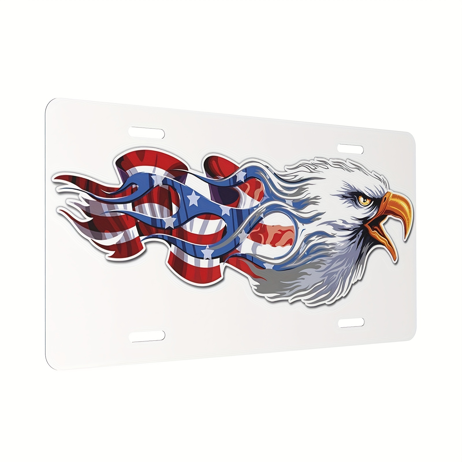 Car Tag Plate Aluminum American Patriotic Eagle License Plate Teal With 4  Holes Car Accessories For Men Women 6 12in 15 30cm - Automotive - Temu