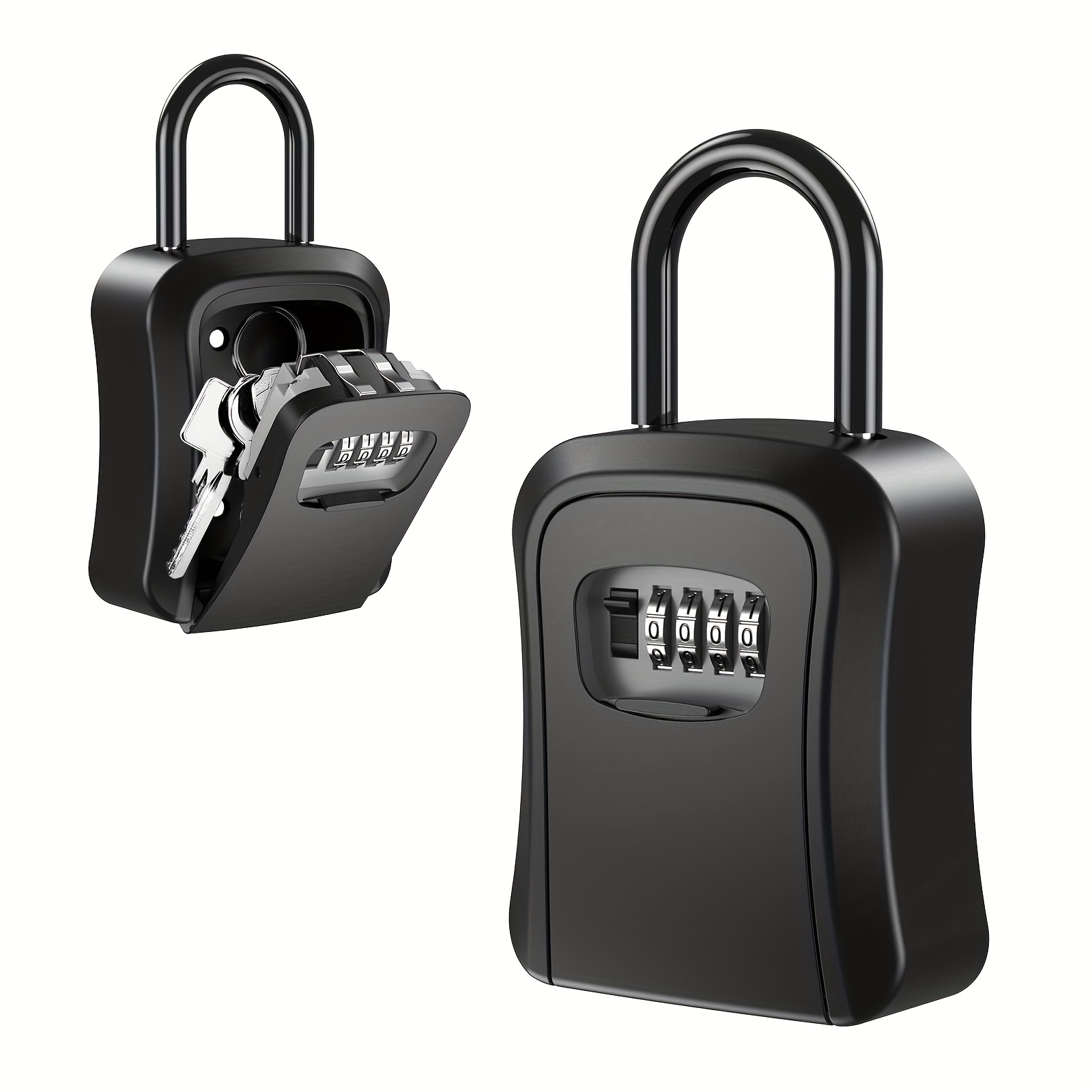 Key Lock Box for Outside - Rudy Run Wall Mount Lockbox for House Keys  Outdoor - Combination Key Hiders to Hide a Key - Waterproof Key Safe  Storage